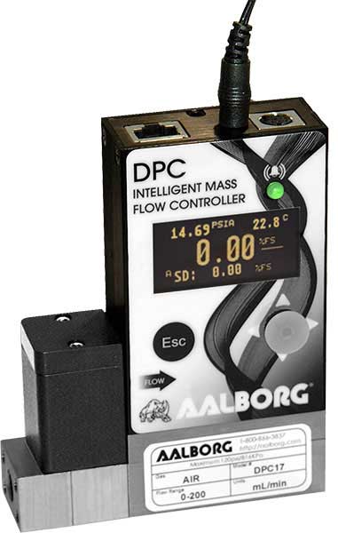 DPC mass flow controller, AALBORG A DPC With OLED Readout